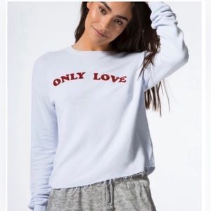 NWOT SPIRITUAL GANGSTER ONLY LOVE PULLOVER SWEATSHIRT